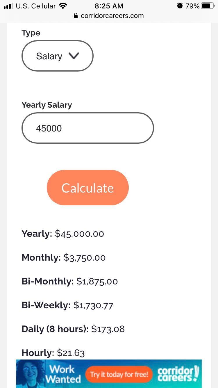 Salary Calculator on c